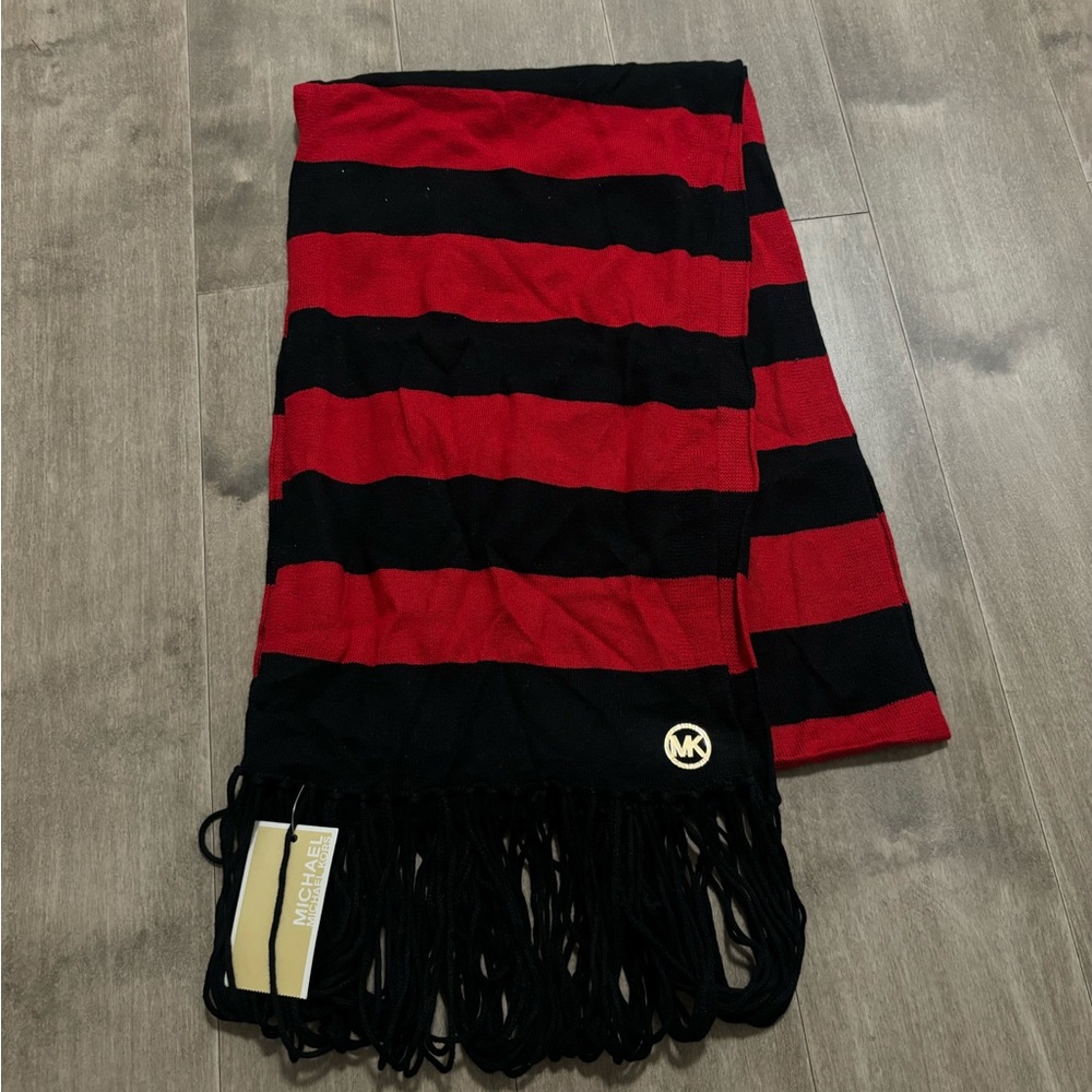 MK striped scarf